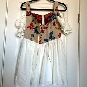 Cider cottage core butterfly chest dress